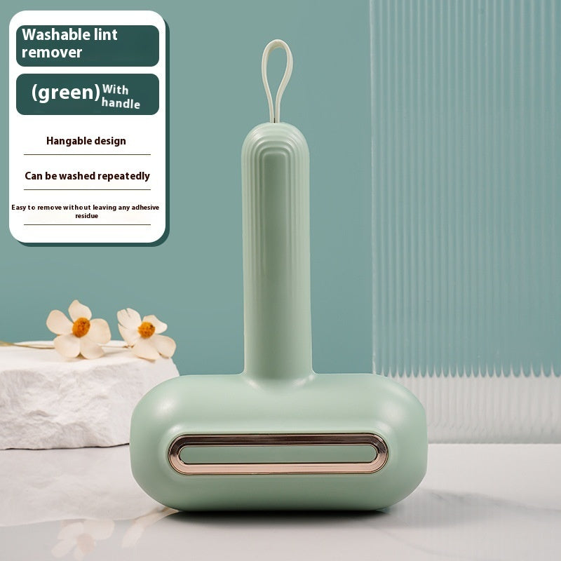 HKM-9056317 Portable Washable Hair Collector with Eco-Friendly Handle in Light Green and White Gold