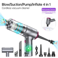 HKM-905683 4-in-1 Handheld Wireless Vacuum Cleaner with Blowing and Suction for Home and Car Cleaning