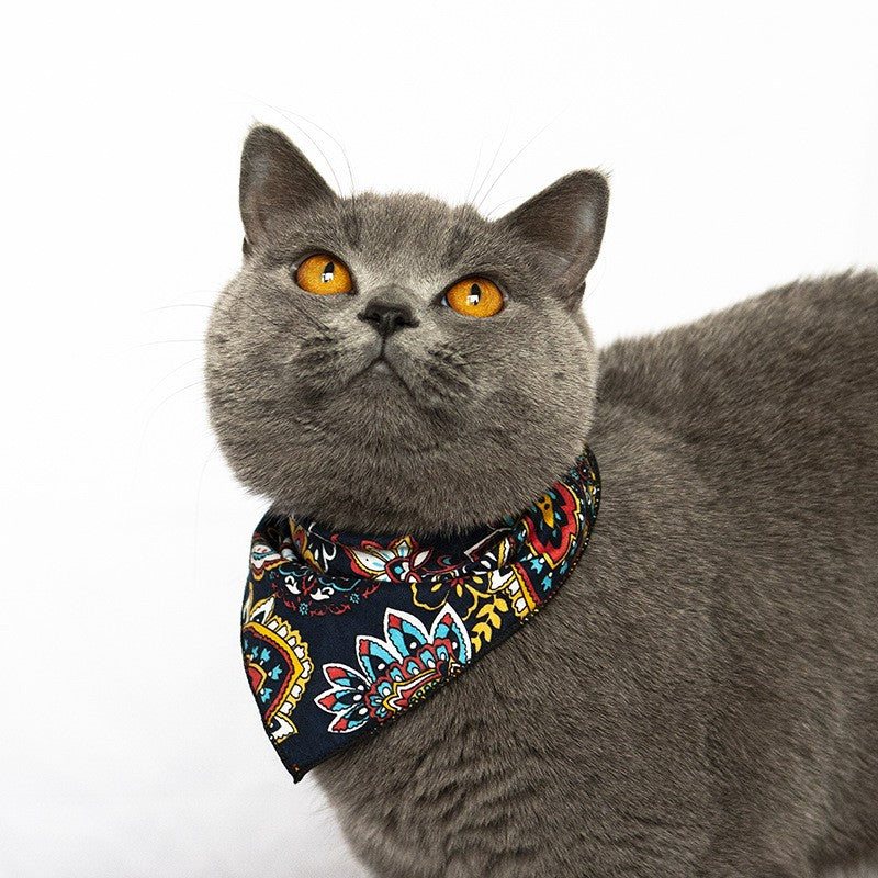 HKM-9058109 Brown Cowboy Hat with Triangle Scarf for Pets - Various Sizes Available