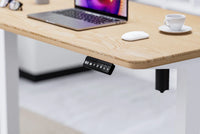 HKM-905811 Electric Height Adjustable Sit and Stand Desk with White Frame