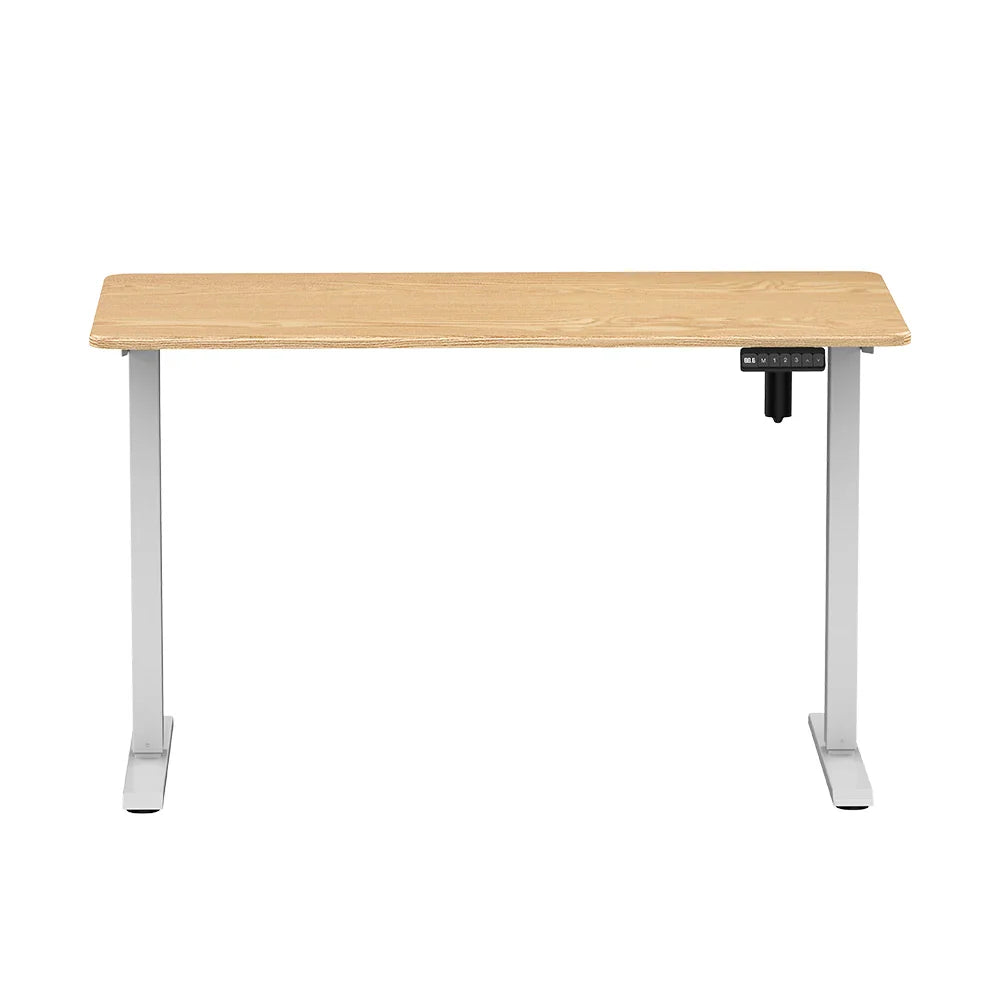HKM-905811 Electric Height Adjustable Sit and Stand Desk with White Frame