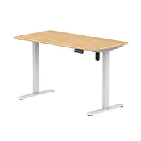 HKM-905811 Electric Height Adjustable Sit and Stand Desk with White Frame