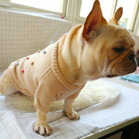 HKM-9058493 Cozy Acrylic Two-Legged Pet Sweater for Autumn and Winter in Pearl Milk Tea Color
