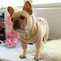 HKM-9058493 Cozy Acrylic Two-Legged Pet Sweater for Autumn and Winter in Pearl Milk Tea Color