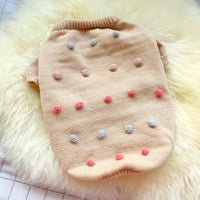 HKM-9058493 Cozy Acrylic Two-Legged Pet Sweater for Autumn and Winter in Pearl Milk Tea Color