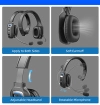 HKM-905939 Wireless Noise Cancelling Headset with Mute Microphone for Mobile Use and Office Communication