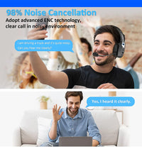 HKM-905939 Wireless Noise Cancelling Headset with Mute Microphone for Mobile Use and Office Communication