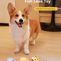 HKM-9060157 Fish-Shaped Slow Feeder Dog Treat Dispenser Toy – Durable Silicone Chew Toy for Boredom Relief and Teeth Cleaning