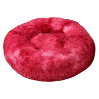 HKM-9060541 Plush Round Cat Litter Kennel - Soft Cloth Pet Nest in 40cm and 50cm Sizes