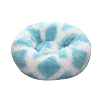 HKM-9060541 Plush Round Cat Litter Kennel - Soft Cloth Pet Nest in 40cm and 50cm Sizes