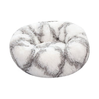 HKM-9060541 Plush Round Cat Litter Kennel - Soft Cloth Pet Nest in 40cm and 50cm Sizes