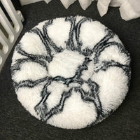 HKM-9060541 Plush Round Cat Litter Kennel - Soft Cloth Pet Nest in 40cm and 50cm Sizes