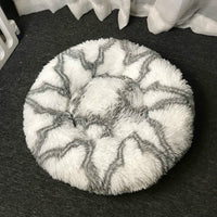 HKM-9060541 Plush Round Cat Litter Kennel - Soft Cloth Pet Nest in 40cm and 50cm Sizes