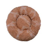 HKM-9060541 Plush Round Cat Litter Kennel - Soft Cloth Pet Nest in 40cm and 50cm Sizes
