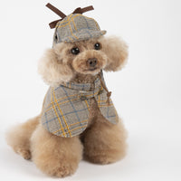 HKM-9061053 Personalized Camel Detective Suit Cloak for Pets - Cotton Spring and Autumn Clothing