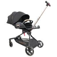 HKM-906131 Compact Travel Stroller with Reversible Handle and 360° Mobility for Newborns