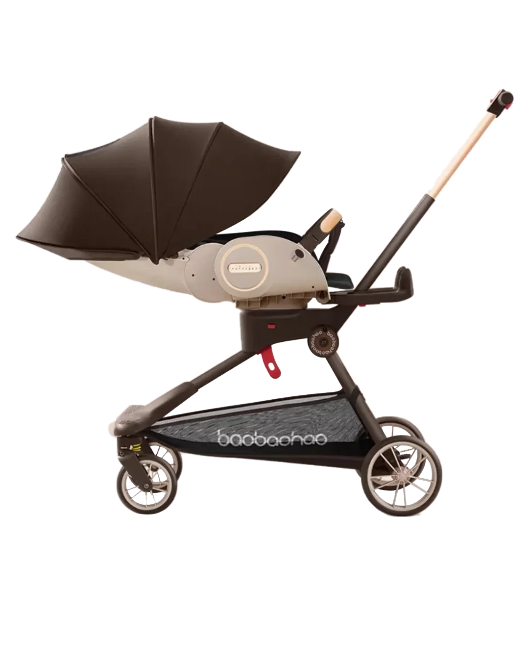 HKM-906131 Compact Travel Stroller with Reversible Handle and 360° Mobility for Newborns