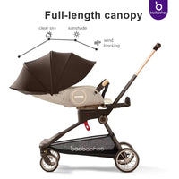 HKM-906131 Compact Travel Stroller with Reversible Handle and 360° Mobility for Newborns