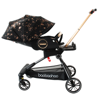 HKM-906131 Compact Travel Stroller with Reversible Handle and 360° Mobility for Newborns