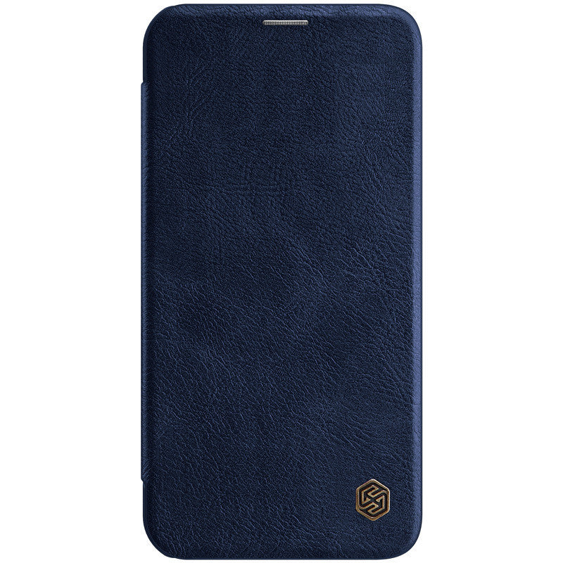 HKM-906195 Nalkin Qin Series Flip Leather Case for iPhone 12 Pro Max - Solid Color Business Style