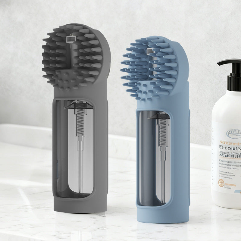 HKM-9062077 Silicone 2-in-1 Multi-Functional Pet Bath Brush for Gentle Grooming and Bathing