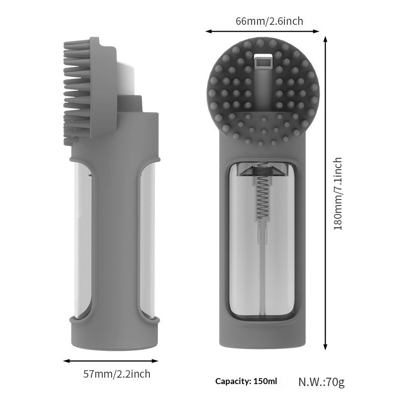 HKM-9062077 Silicone 2-in-1 Multi-Functional Pet Bath Brush for Gentle Grooming and Bathing