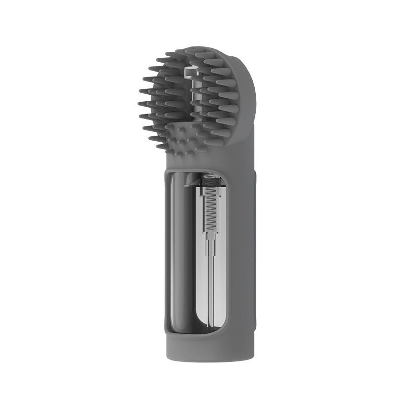 HKM-9062077 Silicone 2-in-1 Multi-Functional Pet Bath Brush for Gentle Grooming and Bathing