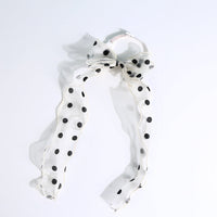 HKM-9062461 Polka Dot Bowknot Adjustable Cat Collar with Organza Detail in Princess Style