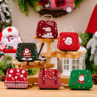 HKM-906387 Mini Tinplate Handbag Candy Boxes for Christmas Storage - Various Styles Available