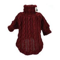 HKM-9064253 Warm Knit Coat for Small to Medium Dogs and Cats in Orange, Black, and Grey