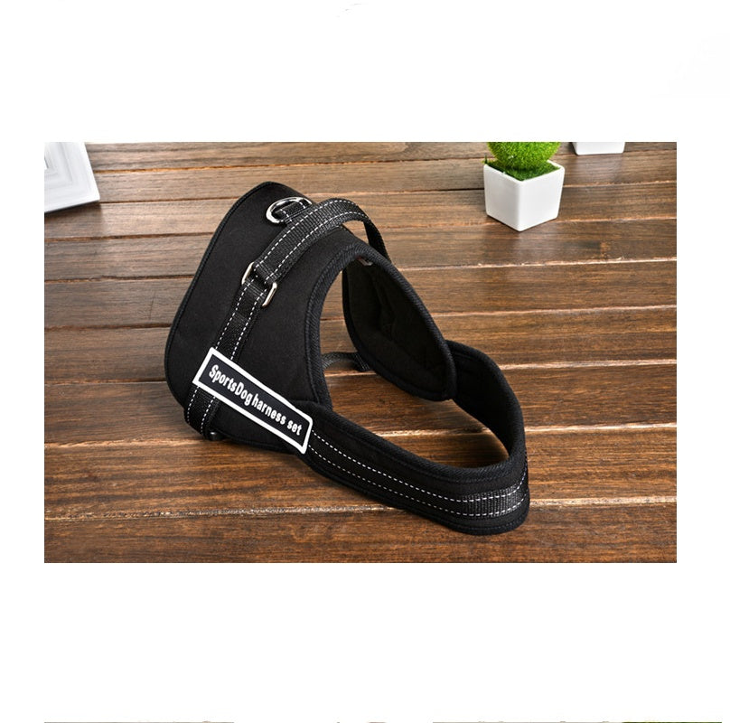 HKM-9065533 Adjustable Pet Chest Strap for Medium and Large Dogs - Red, Black, Camouflage, Golden Leopard, Rice - Sizes XS to XXL