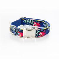HKM-9066045 Graffiti Print Pet Collar and Leash Set in Blue for All Pets
