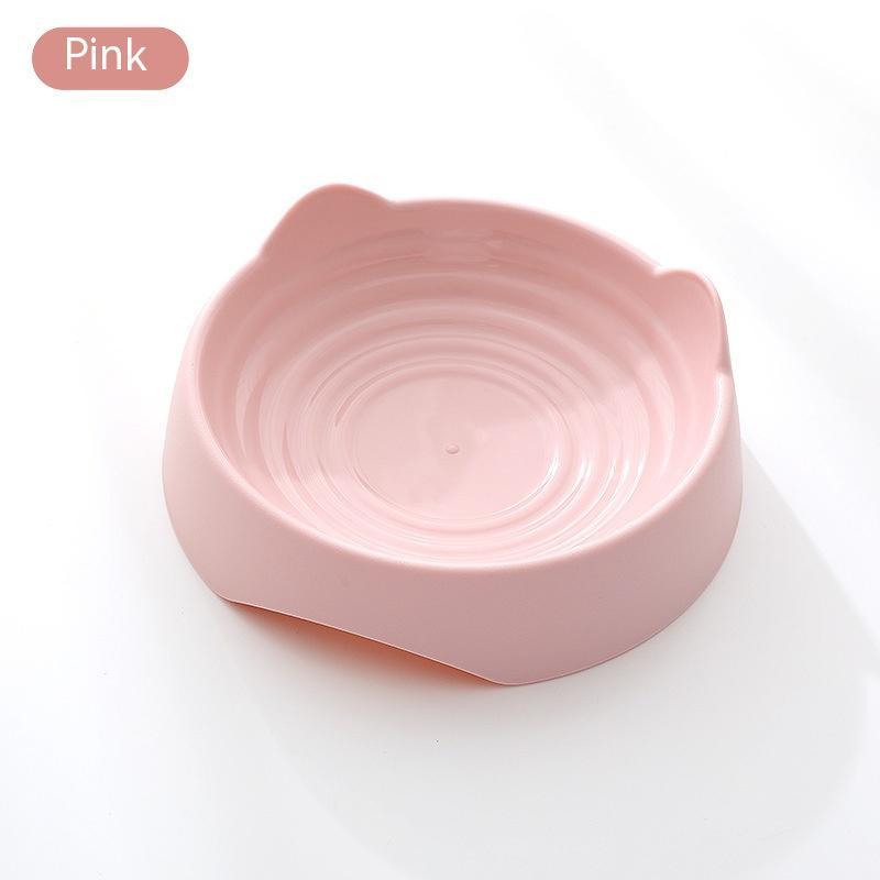 HKM-9066429 Plastic Ear Thread Pet Bowl - Available in Small (15x4.5cm) and Large (19.5x5.8cm) Sizes, Ideal for Pets in Green, Pink, and Blue