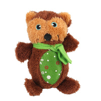 HKM-9067069 Plush Dog Toy with Sound Generator for Dental Health and Interactive Play