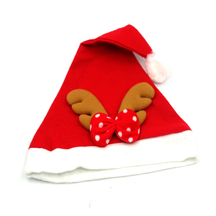 HKM-906707 Cute Deer Christmas Hat for Adults and Children - Non-Woven Fabric Holiday Decoration