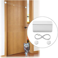 HKM-9067709 Pet Door with Adjustable Entry and Exit Direction - Large White, 25*14*3.5CM