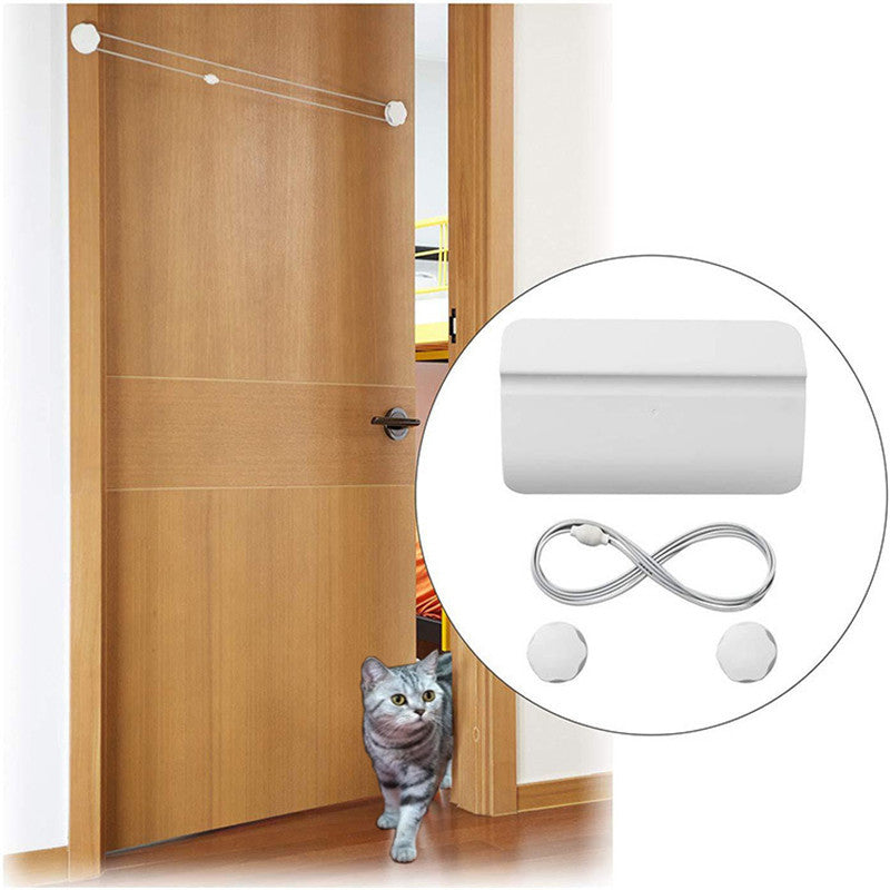HKM-9067709 Pet Door with Adjustable Entry and Exit Direction - Large White, 25*14*3.5CM