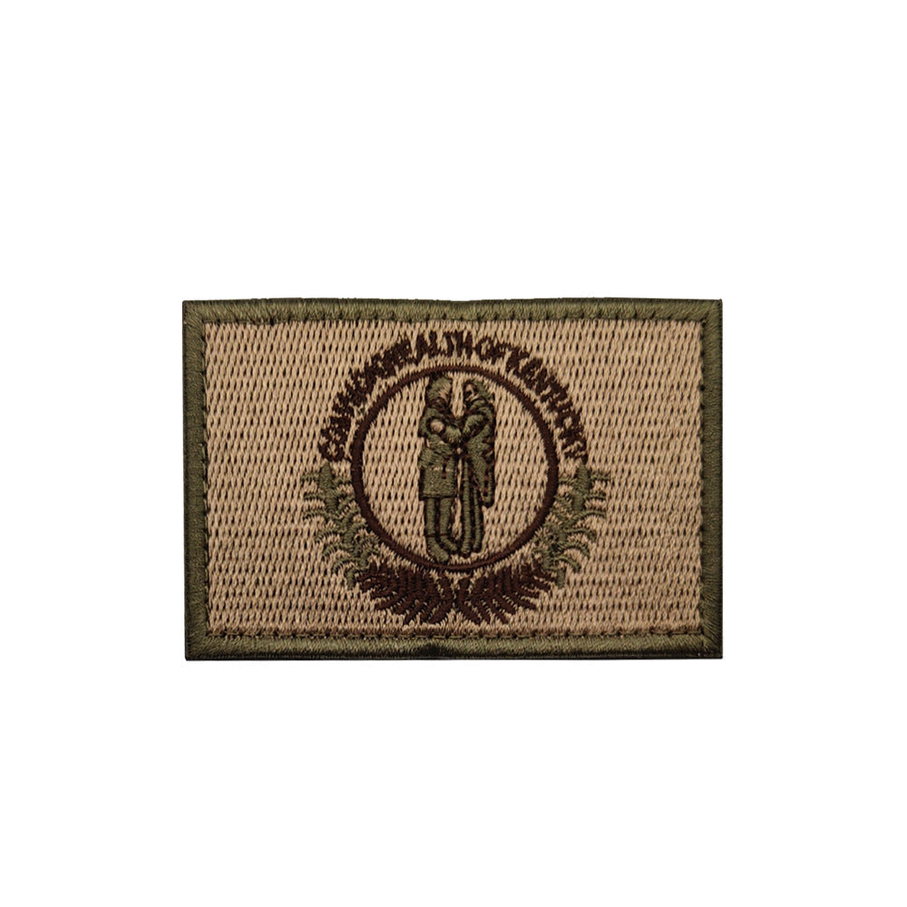 HKM-906771 Embroidered Cloth Stickers with Velcro Epaulets for Clothing - Louisiana, Montana, Minnesota Designs