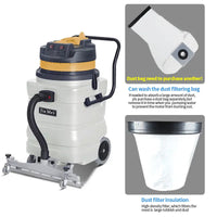 HKM-906835 90L High-Power Yellow Vacuum Cleaner for Commercial and Industrial Use