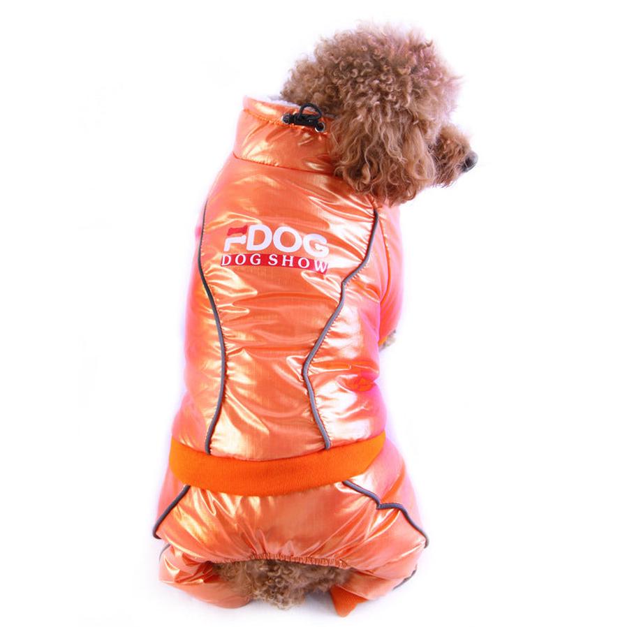 HKM-906835 Windproof Down Jacket for Dogs - Cozy Cotton Outfit in Blue, Black, or Orange, Sizes S to XXL