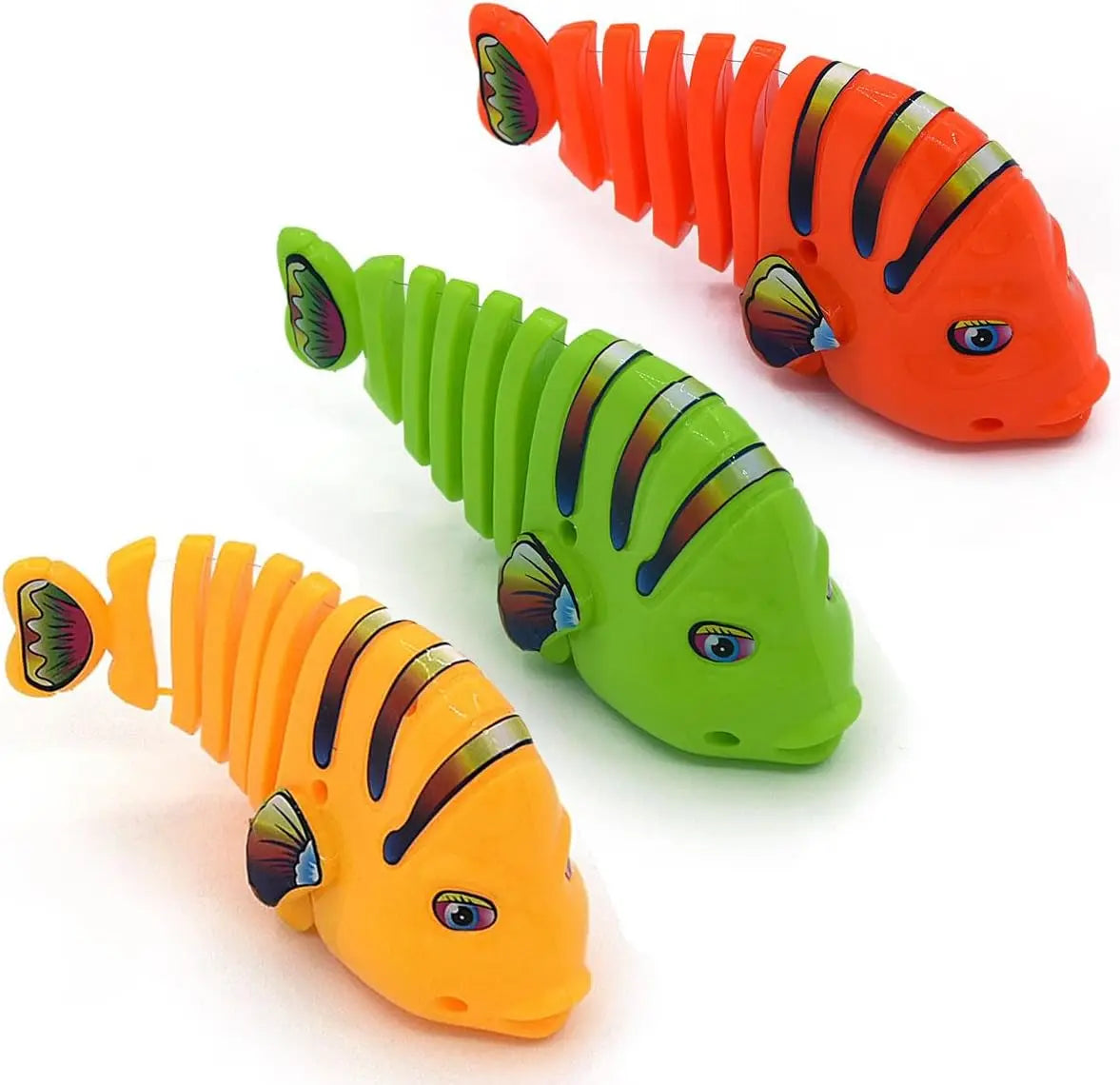 HKM-906899 Multicolor Wind-Up Wiggle Fish Toy for Babies and Toddlers