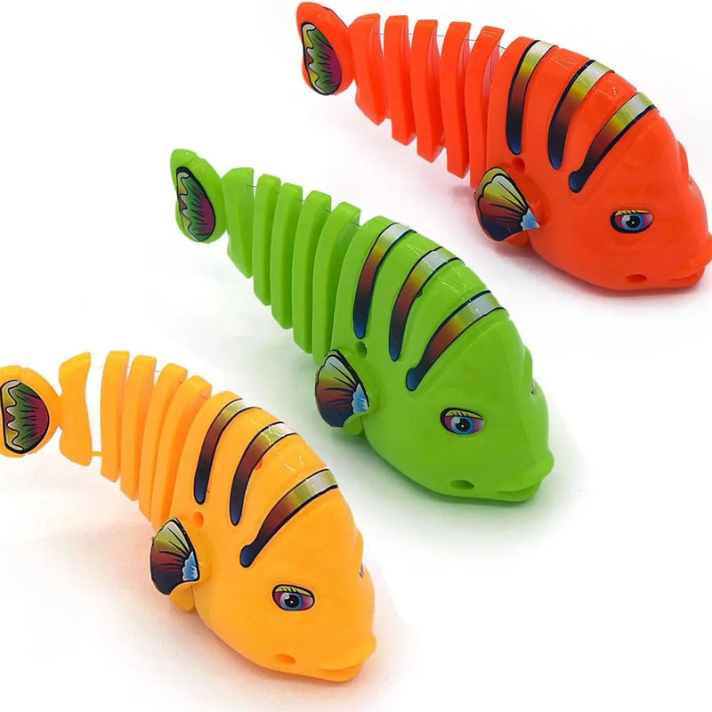 HKM-906899 Multicolor Wind-Up Wiggle Fish Toy for Babies and Toddlers
