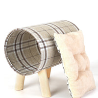 HKM-9070269 Cozy Poplar and Linen Pet Bed Hammock for Cats and Dogs