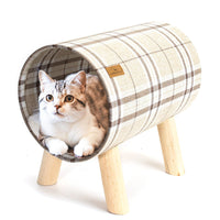 HKM-9070269 Cozy Poplar and Linen Pet Bed Hammock for Cats and Dogs