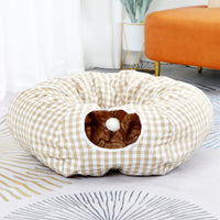 HKM-9071293 Universal Donut Cat Nest Tunnel for All Seasons - Various Colors and Styles Available