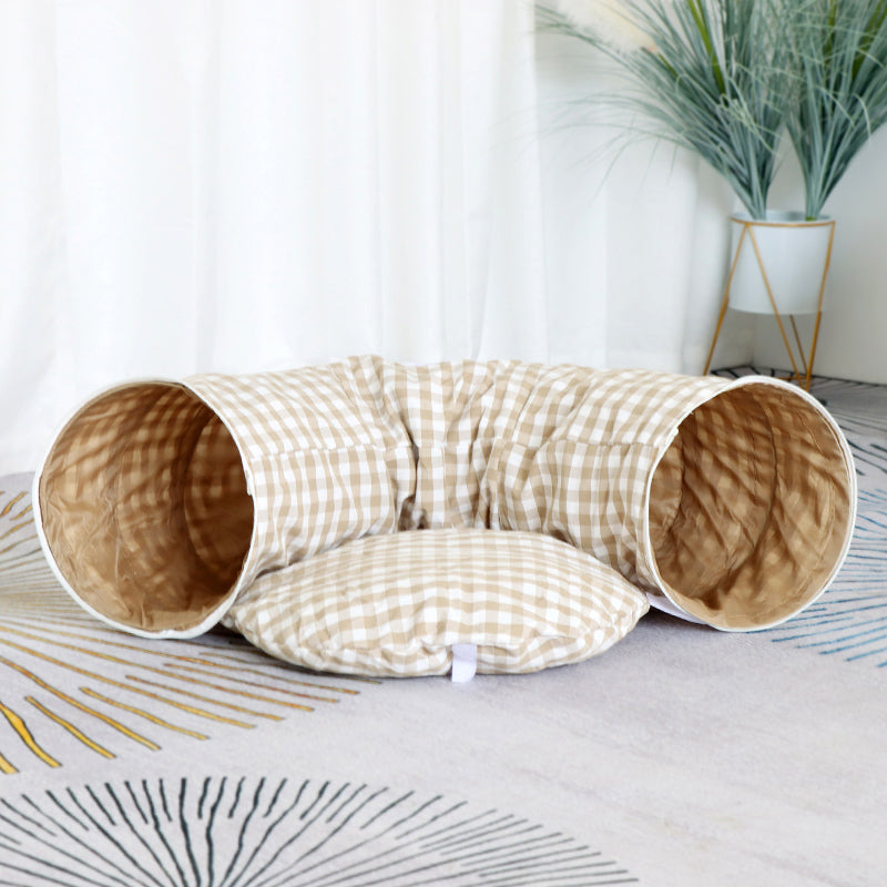 HKM-9071293 Universal Donut Cat Nest Tunnel for All Seasons - Various Colors and Styles Available