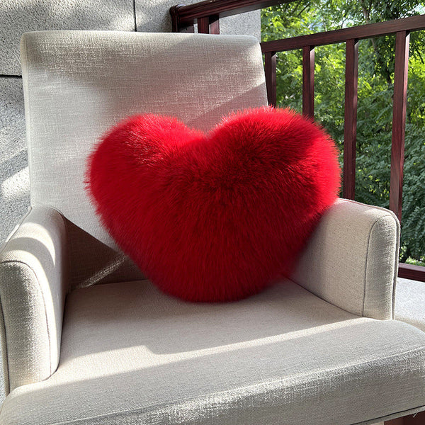 HKM-907219 Light Luxury Faux Fur Plush Pillow in Various Colors and Sizes