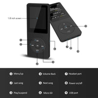 HKM-907283 Compact Portable MP3 Player with 1.8-Inch TFT Display and FM Radio