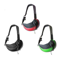 HKM-9073469 Breathable Mesh Pet Backpack for Cats and Dogs - Portable Travel Carrier in Red, Green, and Black