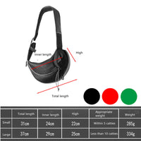HKM-9073469 Breathable Mesh Pet Backpack for Cats and Dogs - Portable Travel Carrier in Red, Green, and Black